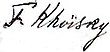 Signature de Fatali Khan Khoyski