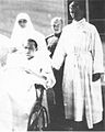 Grand Duchess Tatiana Nikolaevna wearing a Red Cross nursing uniform and Dmitri Yakovlevich Malama