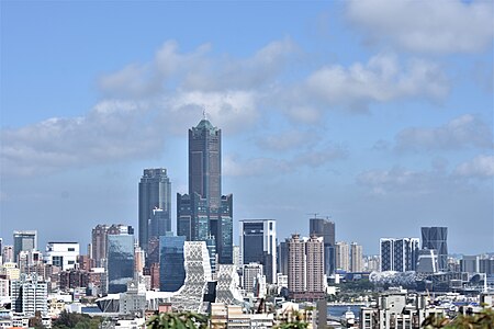 Skyline of Kaohsiung, the second largest city in Taiwan