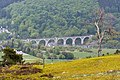 Deutsch: Blick vom Ettelsberg auf das Viadukt Willingen der Bahnstrecke Wabern–Brilon-Wald.