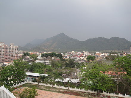 从鼓山公园拍摄的旗山风景