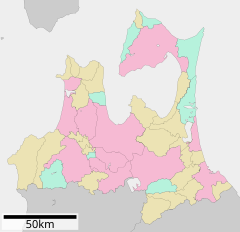 青森地方気象台の位置（青森県内）