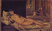 Manets skiss av Venus från Urbino som han gjorde vid ett besök i Uffizierna 1856.