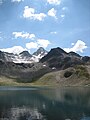 Noordzijde van de Flüela Wisshorn met de Jörigletscher, genomen vanaf de Jöriseen