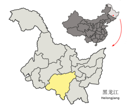 Harbin-prefekturet i Heilongjiang og Heilongjiang i Kina.