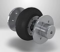 The flexible FLECTOR joint invented by A. C. KREBS (patent US1107315A) is universally used today under the name of Tire coupling (Video).