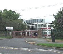 An image of a road leading into Wednesfield Academy