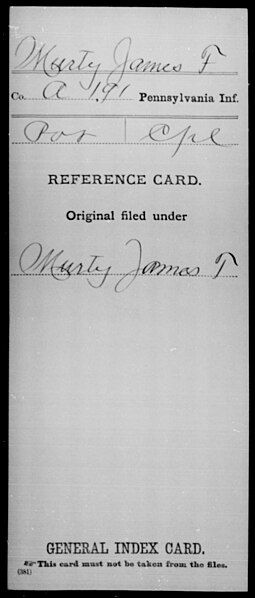 File:Murty, James F - Unit- 191st Infantry, Company- A - Enlistment Rank- Pvt, Discharge Rank- Cpl - DPLA - 4864971e0bd40d74870b475f6b810da7.jpg