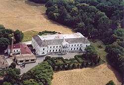 The Erdődy mansion from above