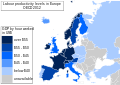 Image 2The labour productivity level of Luxembourg is one of the highest in Europe. OECD, 2012. (from Economy of Luxembourg)