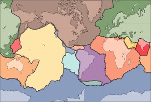 Map of Earth's tectonic plates