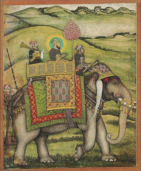 File:The Emperor Bahadur Shah Mounted on an elephant. End of 17cent. Bibliothèque nationale de France, Paris.jpg