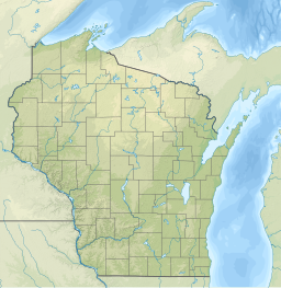 Location of Lake Redstone in Wisconsin, USA.