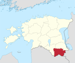 Location of Võru Coonty