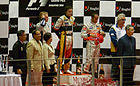 On the podium of the 2008 Singapore GP