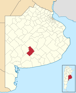 location of Laprida Partido in Buenos Aires Province