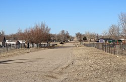 One of the roads in Aristocrat Ranchettes.