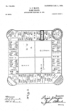 Drawing for a game board from patent application by Lizzie J. Magie