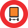 2.10.1 Prohibition of vehicles carrying dangerous goods (always valid in tunnels)