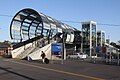 Footbridge that links all platforms, from Irving Street, December 2011