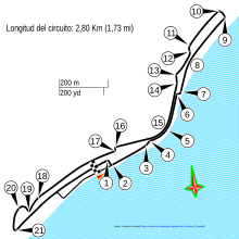 Layout of the Punta del Este Street Circuit