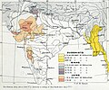 District-wide percentages of Buddhists, Sikhs, and Jains in 1901