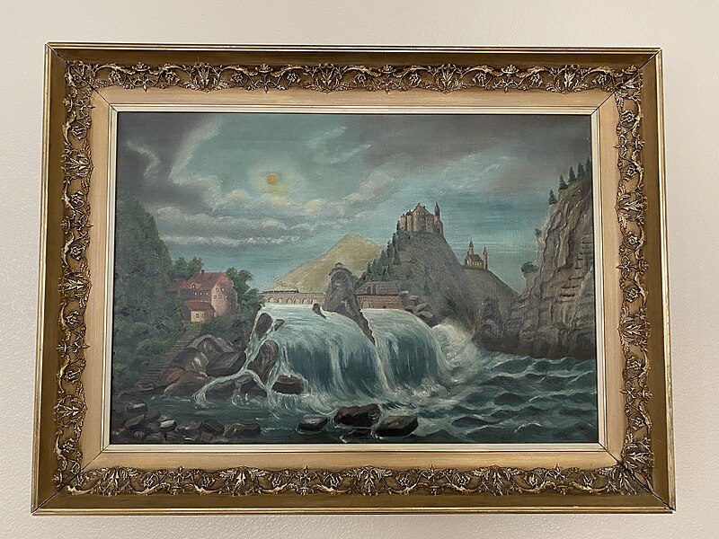 File:"The Castle on the Rhine" painting by B.H. Dengel in 1906.jpg