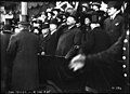 1910 - Theodore Roosevelt watching Dubonnet fly to Issy on Tellier plane with Panhard & Levassor engine.