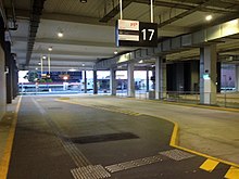 Bus bay under Terminal 4 car park