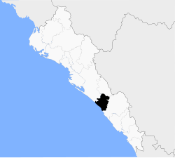 Location o the municipality in Sinaloa