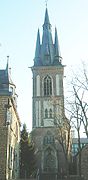 Tower of the Sacred Heart Church in Frankfurt-Eckenheim