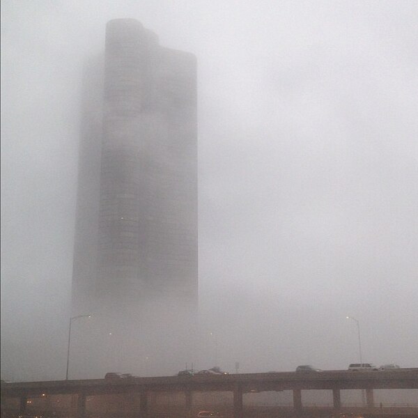 File:Lake Point Tower in fog, Chicago -nofilter (8240543745).jpg