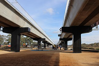 Elevated rail at Mernda