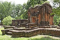 Prasat Prang Ku in Sisaket, Thailand, was built with laterite.