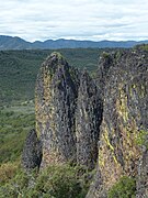 A large andesite column on Lower Table Rock