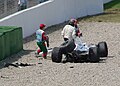 Jacques Villeneuve with F1.06 crashed at the 2006 German GP