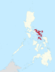 Map of the Philippines highlighting the Bicol Region