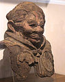 Buste de roi céleste (japonais : tennō ; sankrit : lokapāla). Époque de Nara, fin du VIIIe siècle. Laque sec (dakkatsu-kanshitsu). Musée Guimet, Paris.