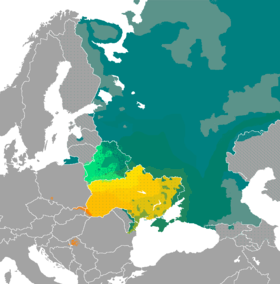      ruština      běloruština      ukrajinština      rusínština