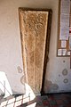 14th century coffin lid in the south porch of the church