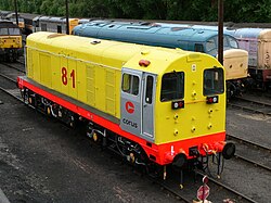 HNRC 20056 in Corus livery at Barrow Hill Engine Shed.