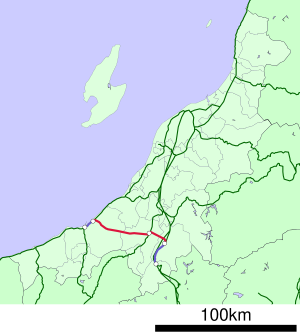 ほくほく線路線図