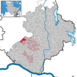 Elhelyezkedése Schleswig-Holstein térképén