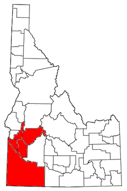 Map of Boise metropolitan area