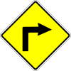 Sharp right turn