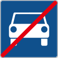 C67 End of road for motor vehicles