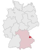 Lokasi Landkreises Cham di Jerman