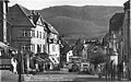 A view of Sniezne Kotly touristic resort from Szklarska Poreba (old postcard)