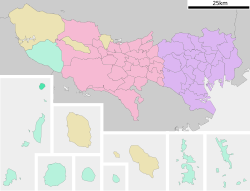 Location of Toshima in Tokyo Metropolis