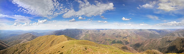 Easterly view from the peak in late spring.